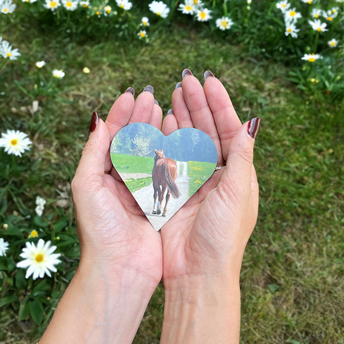 Foto von Fotoandenken kleines Herz mit Magnet